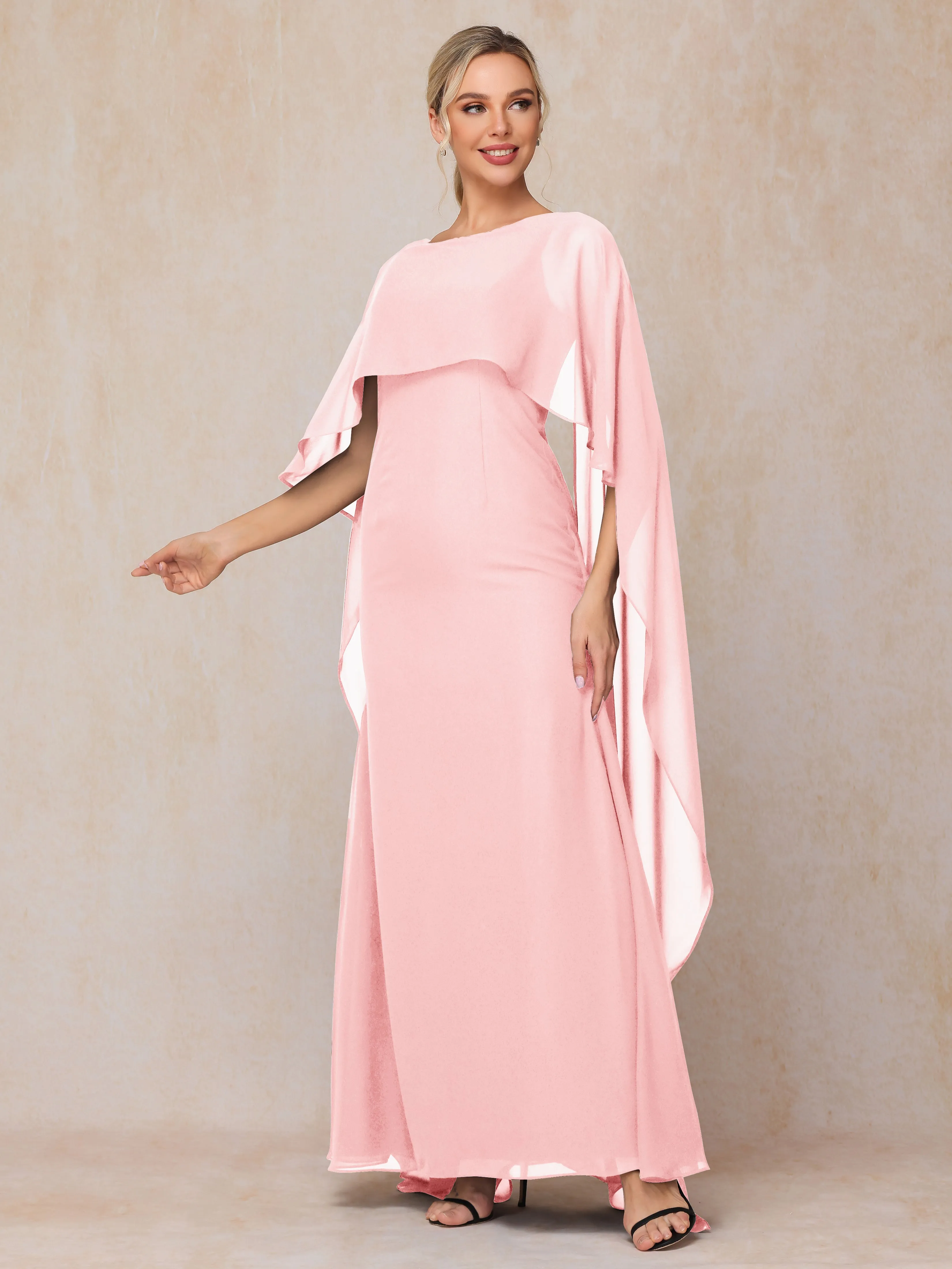 Scoop Floor Length Chiffon Mother of the Bride Dress