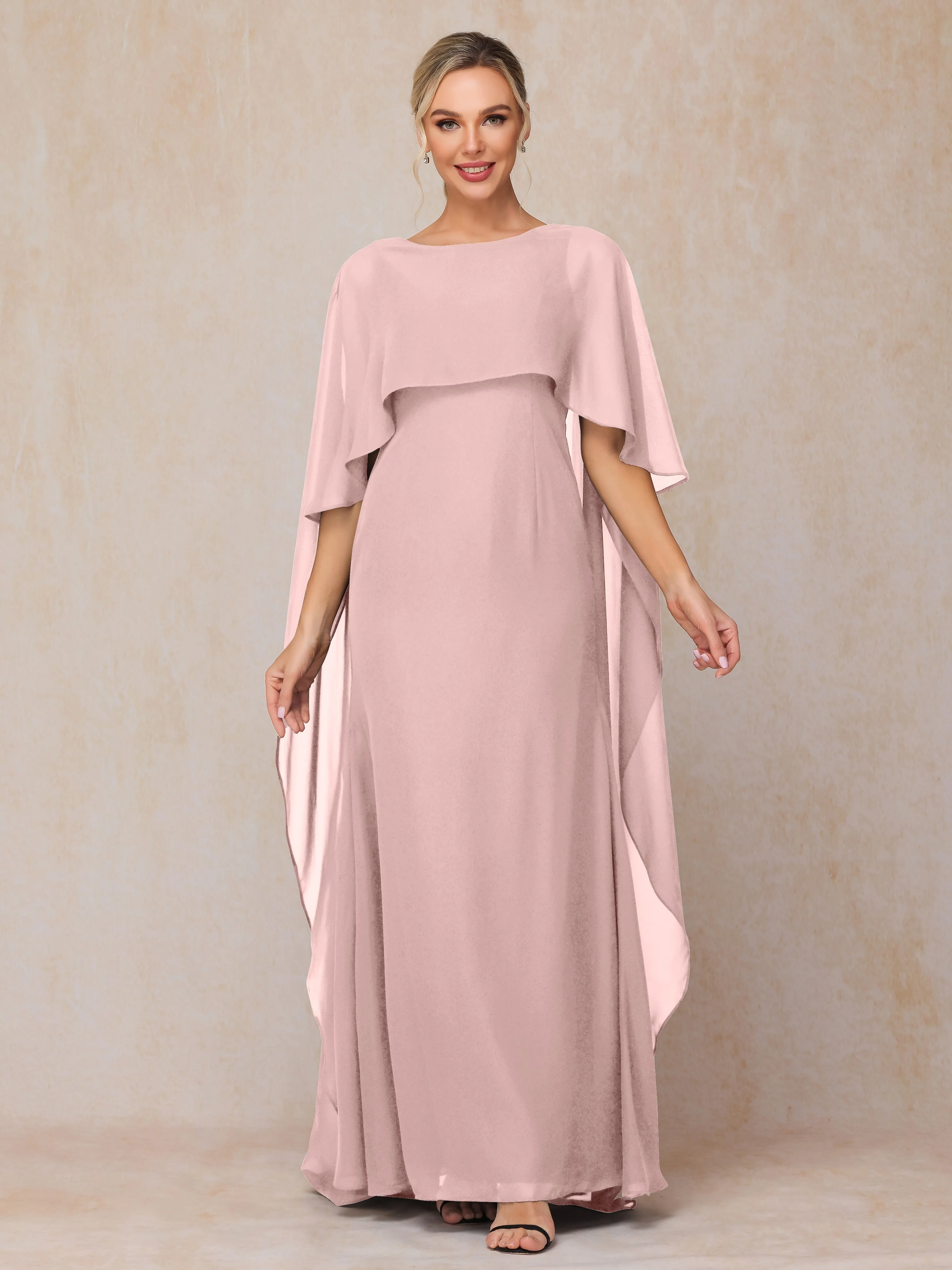 Scoop Floor Length Chiffon Mother of the Bride Dress