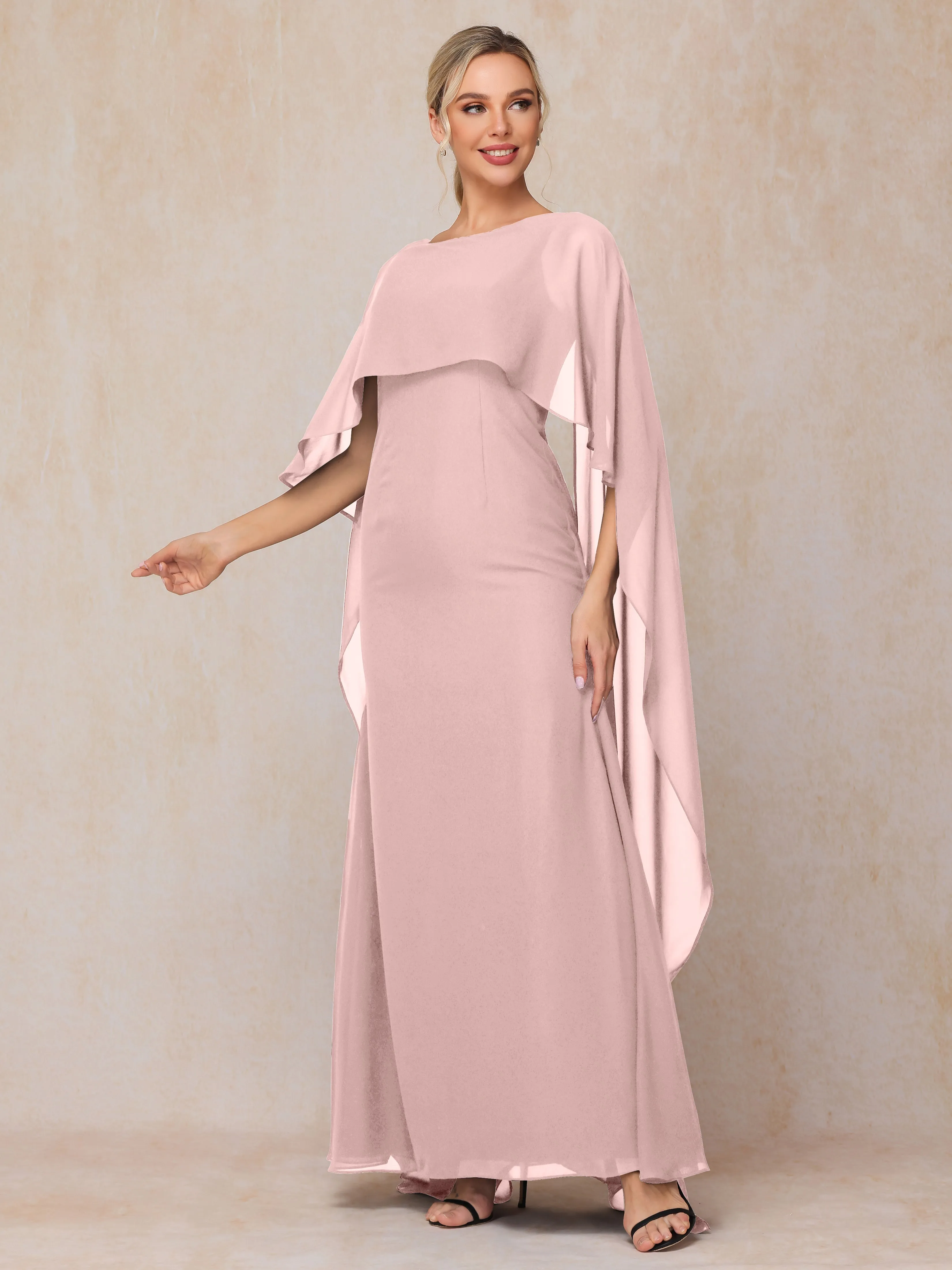 Scoop Floor Length Chiffon Mother of the Bride Dress