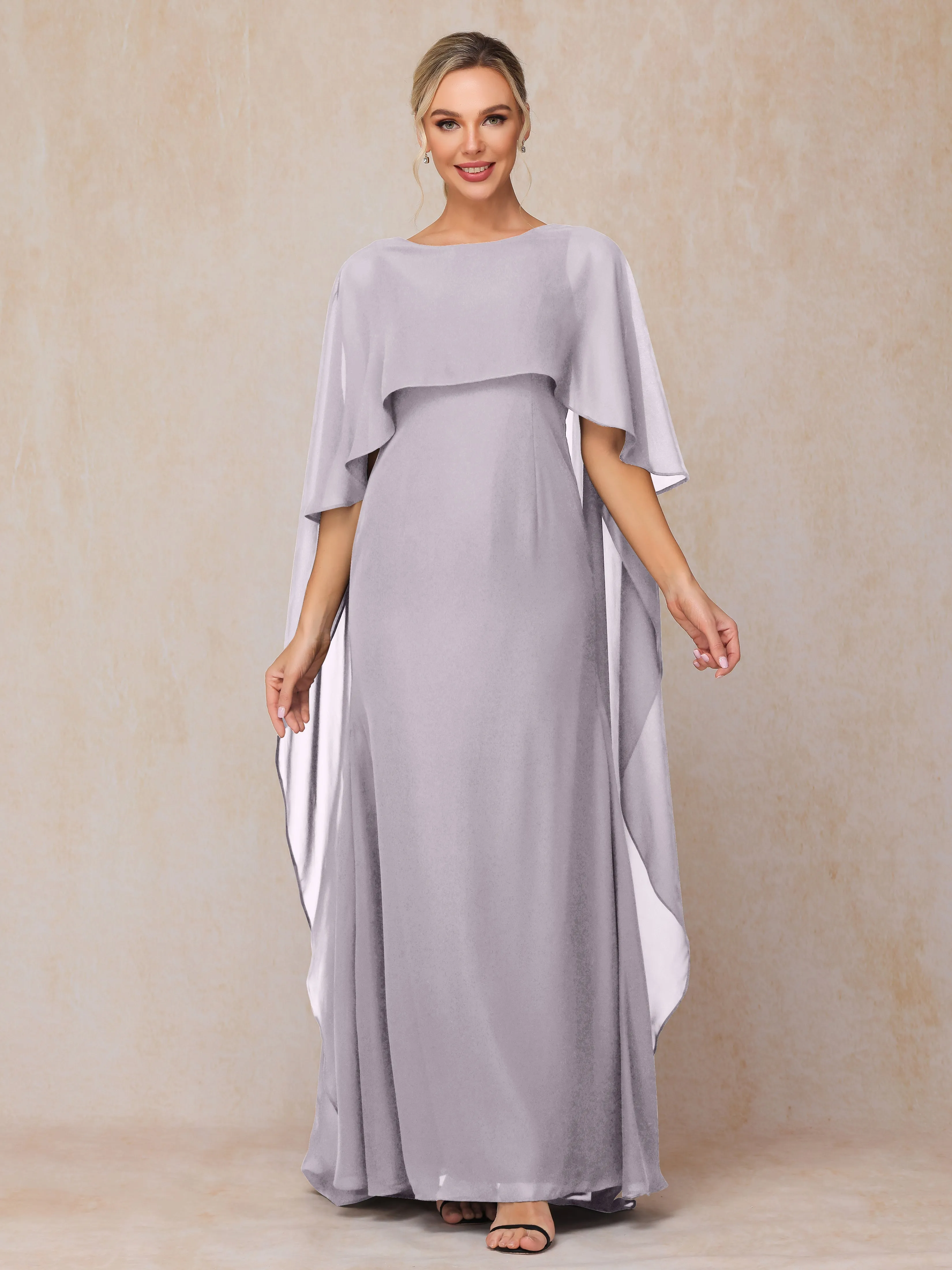 Scoop Floor Length Chiffon Mother of the Bride Dress