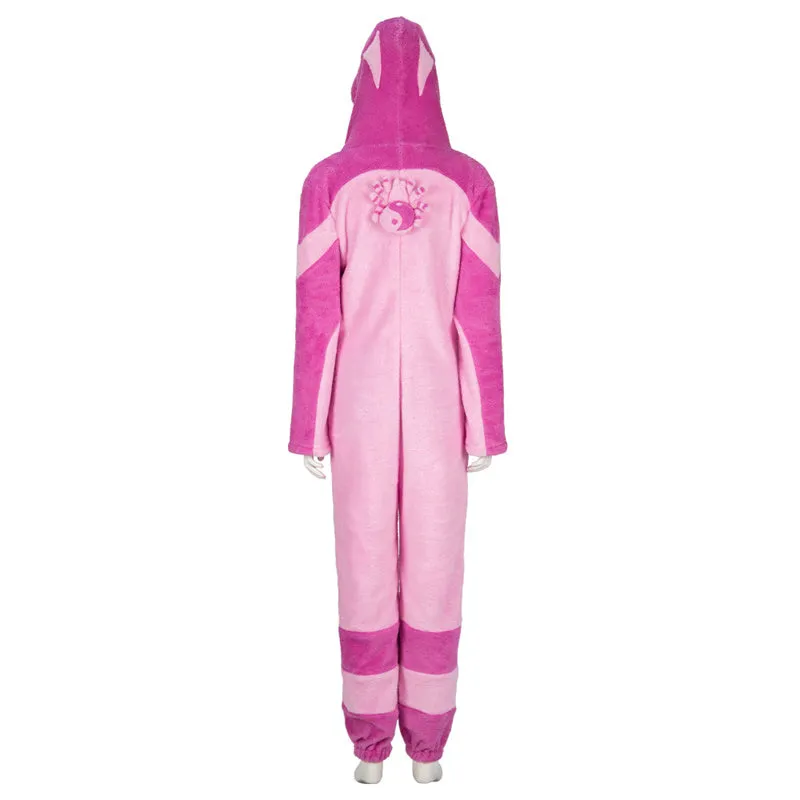 SF 6 Han Juri Cosplay Costume Street Fighter Juri Pink Jumpsuit Halloween Pajama