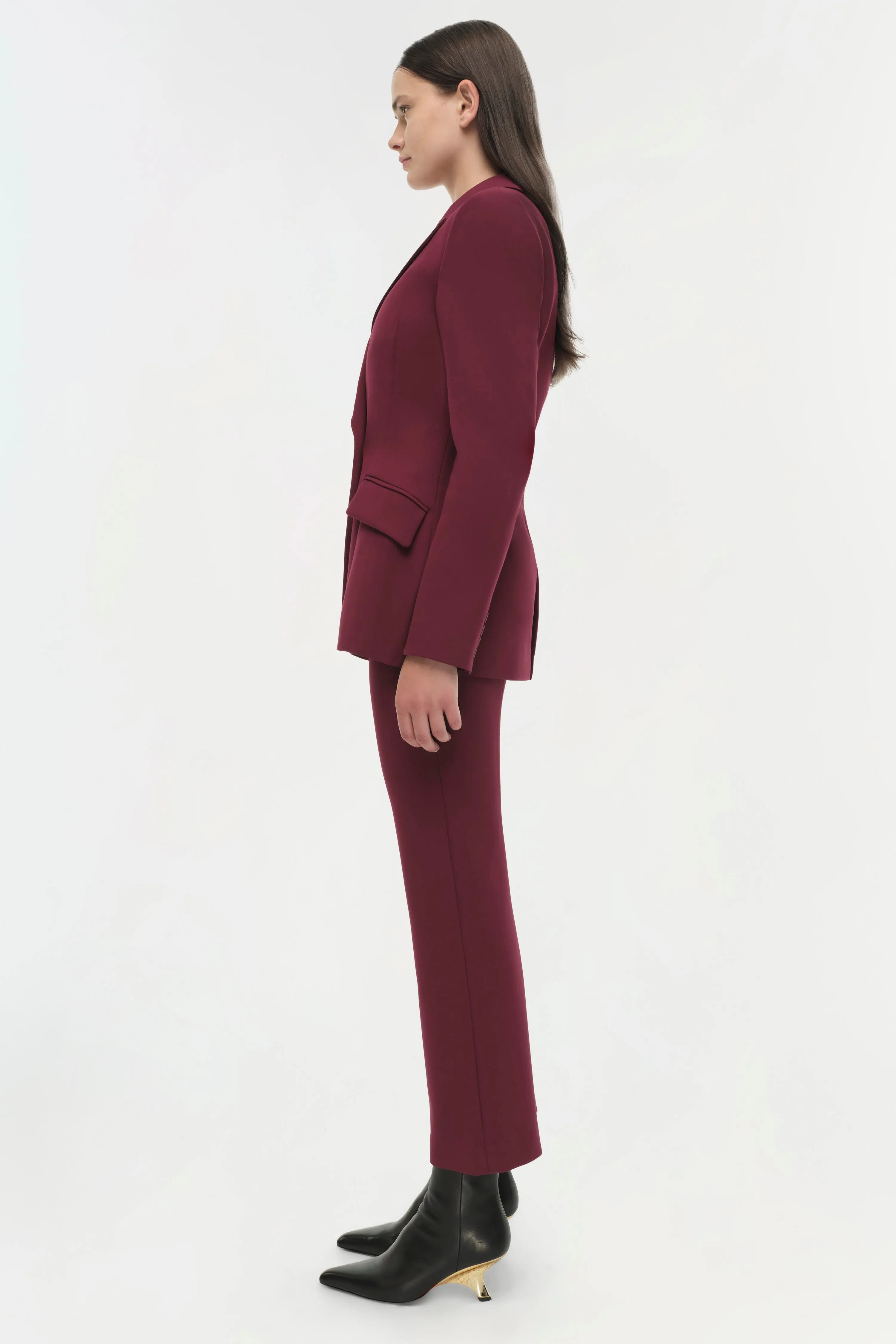 SIMKHAI - Surabhi Hourglass Blazer in Oxblood