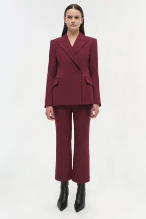 SIMKHAI - Surabhi Hourglass Blazer in Oxblood