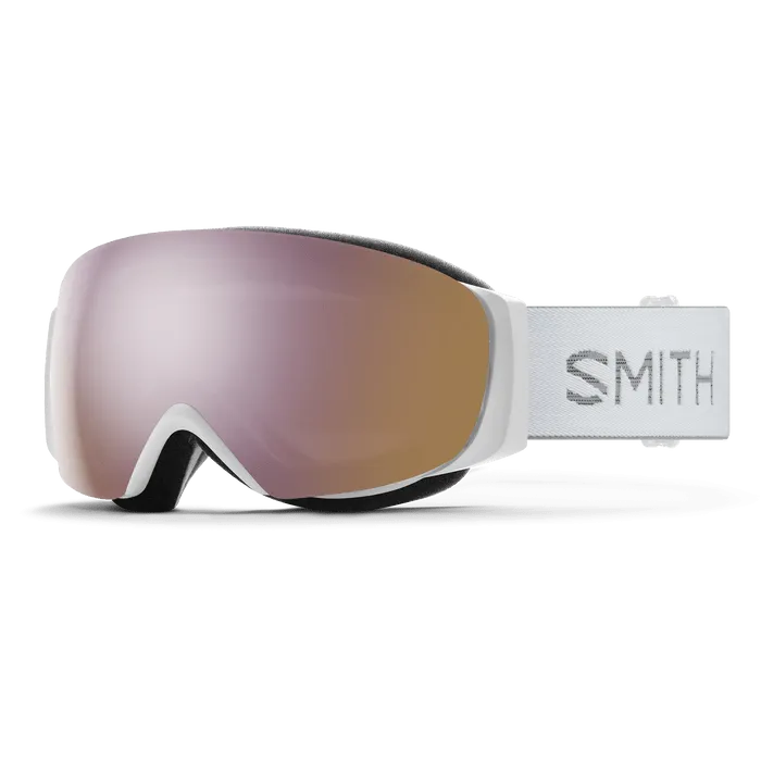 SMITH I/O MAG S WHITE CHUNKY KNIT | EVERYDAY ROSE GOLD MIRROR & STORM ROSE FLASH