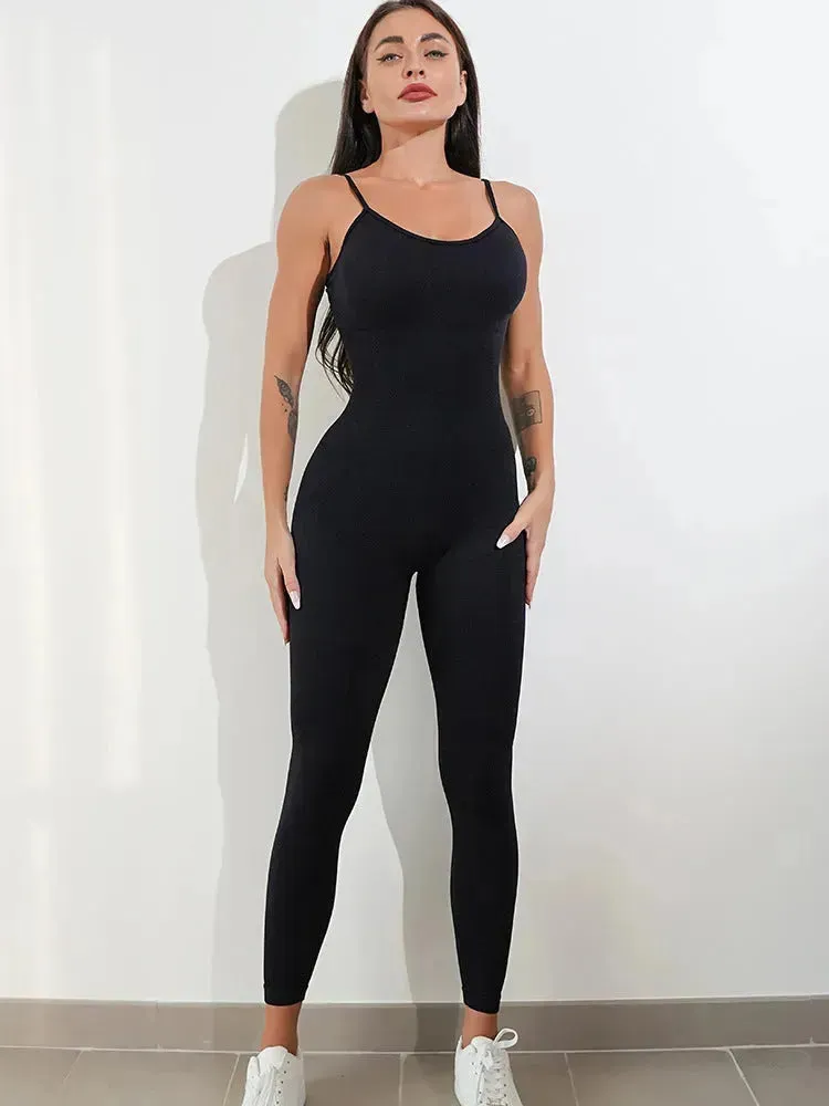 Spaghetti Strap One piece Unitard Bodysuit Jumpsuit