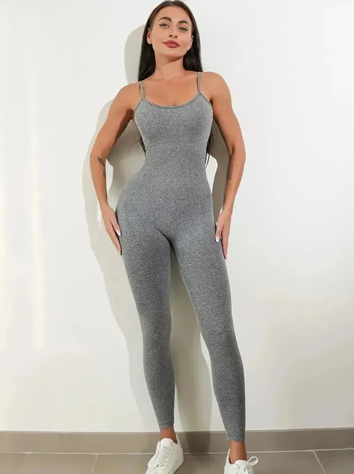 Spaghetti Strap One piece Unitard Bodysuit Jumpsuit