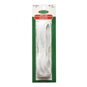 Sullivans Draw Cord Elastic, White- 20mm x 1m