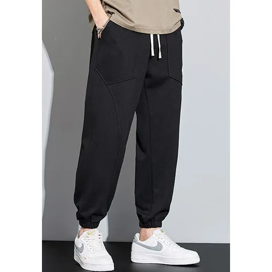 Tapered Knitted Sports Patched Pocket Sweatpant