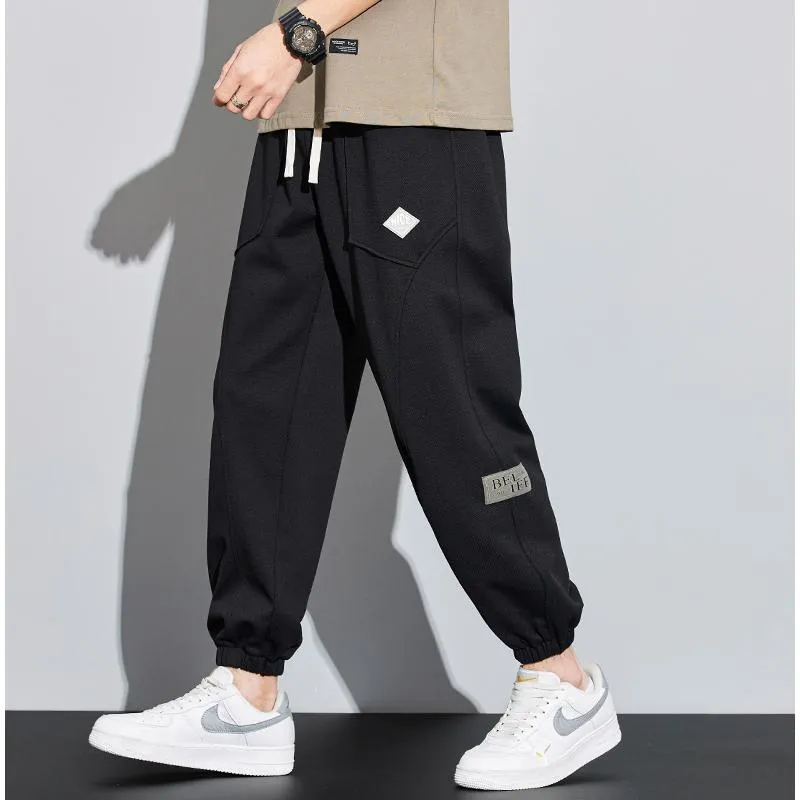 Tapered Knitted Sports Patched Pocket Sweatpant