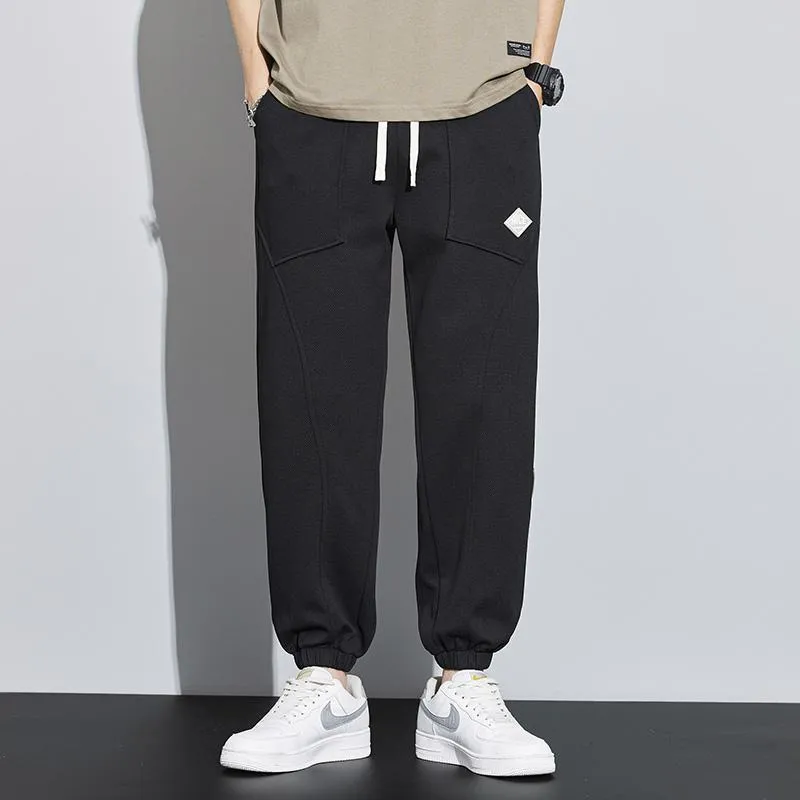 Tapered Knitted Sports Patched Pocket Sweatpant