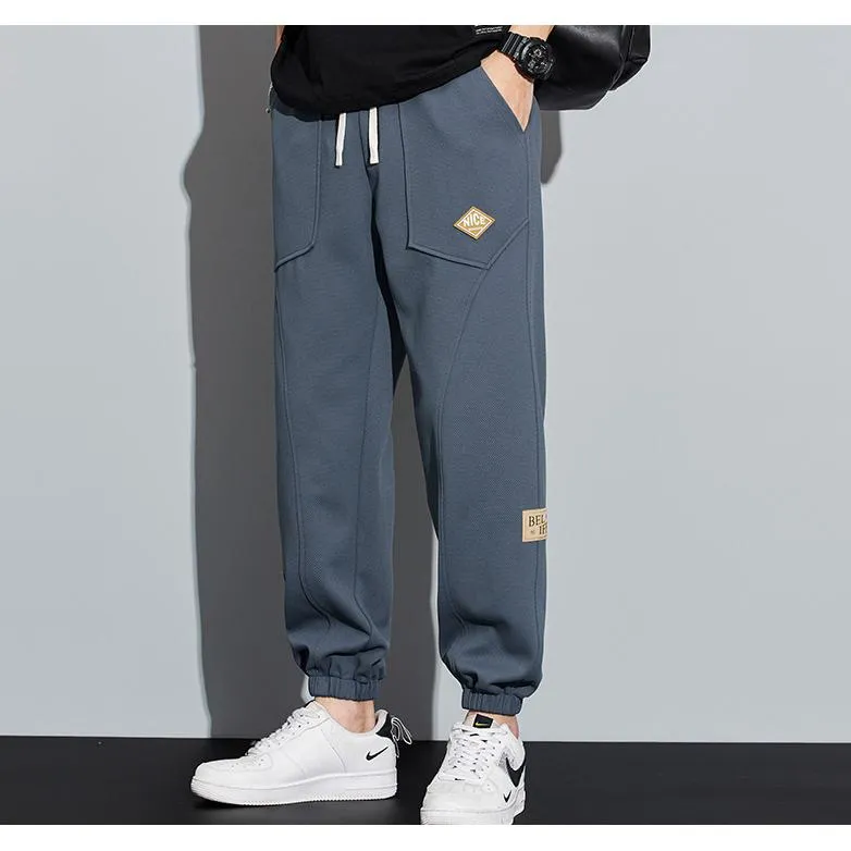 Tapered Knitted Sports Patched Pocket Sweatpant