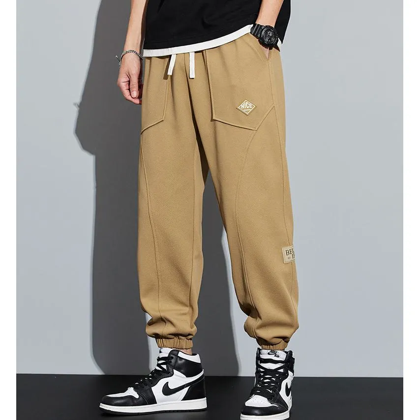 Tapered Knitted Sports Patched Pocket Sweatpant