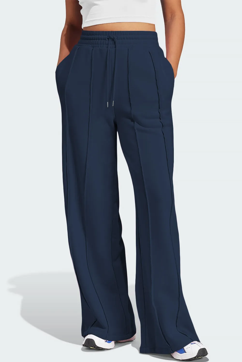 TEEK - Drawstring Wide Leg Active Pants