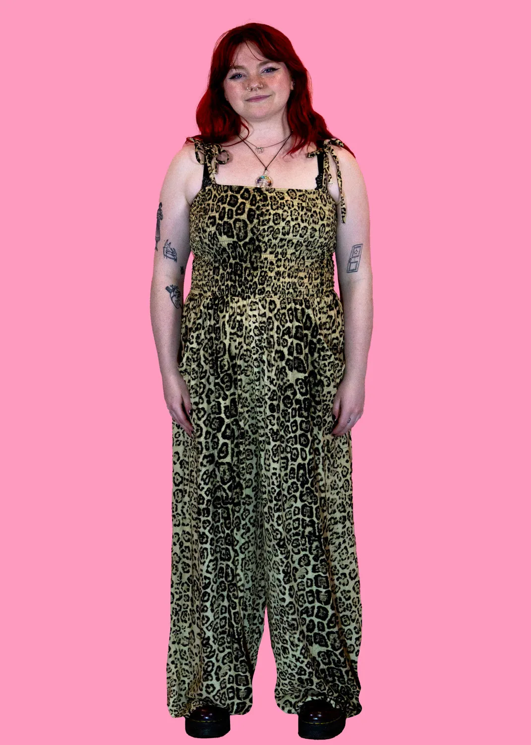 The Edit - Leopard Print Wide Leg Jumpsuit