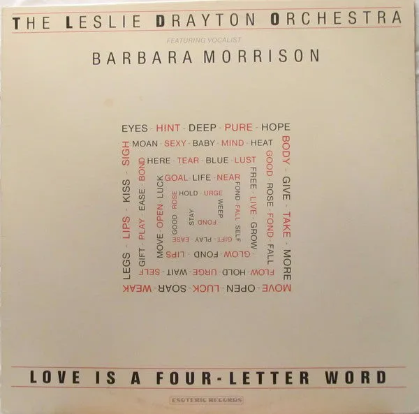 The Leslie Drayton Orchestra Featuring Barbara Morrison - Love Is A Four-Letter Word (LP, Album) (VG )