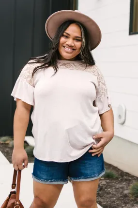 The Looking Around In Lace Top