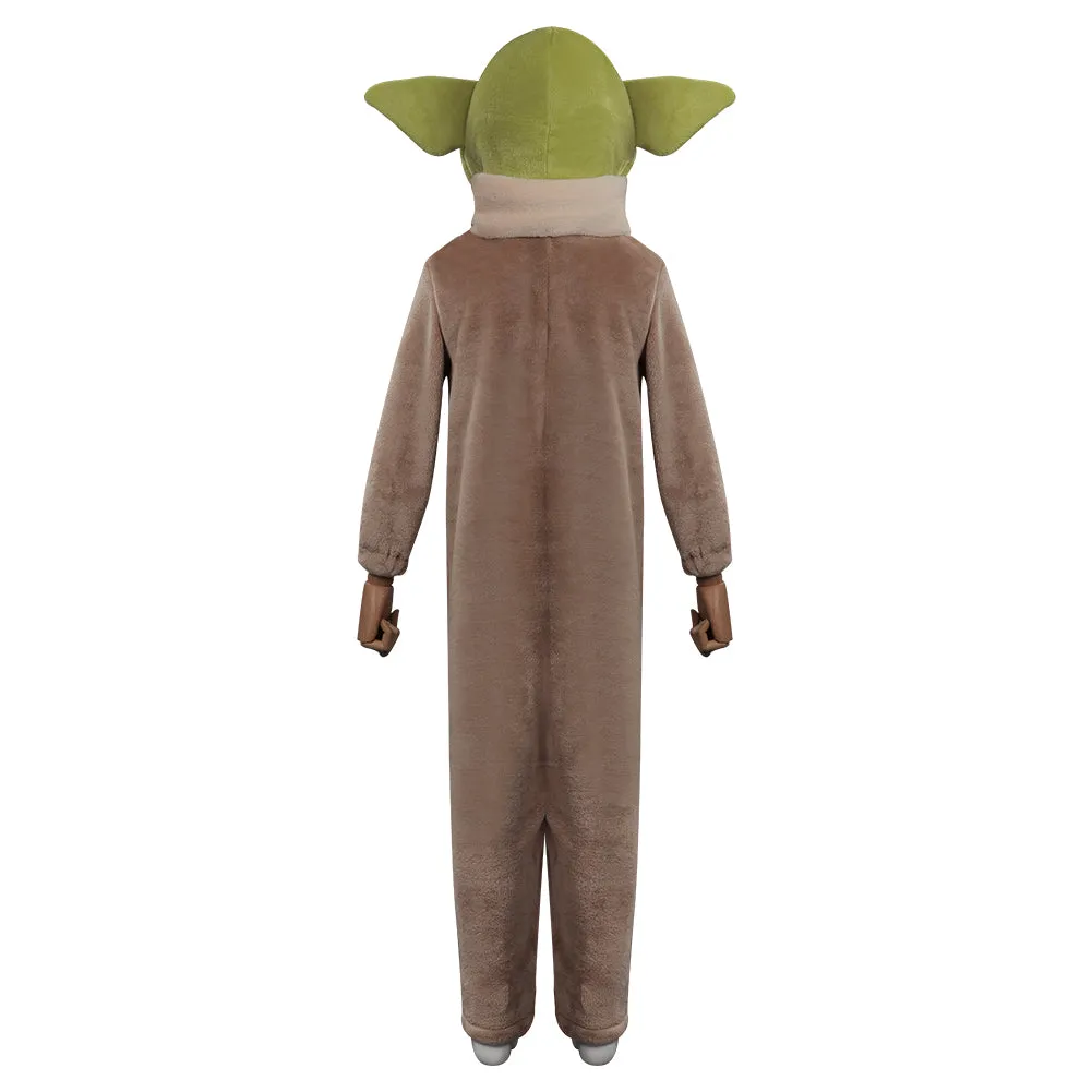 The Mando Baby Yoda Jumpsuit Sleepwear Cosplay Costume for Kids Children