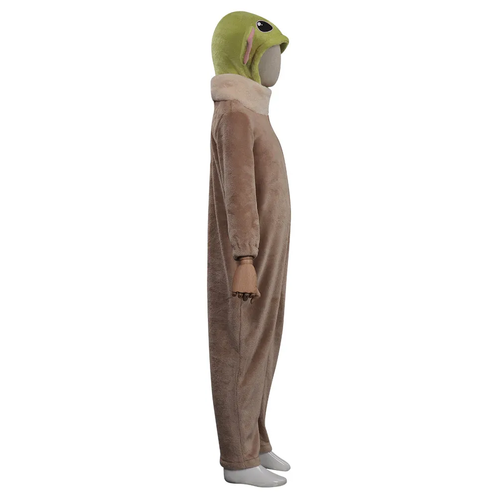 The Mando Baby Yoda Jumpsuit Sleepwear Cosplay Costume for Kids Children