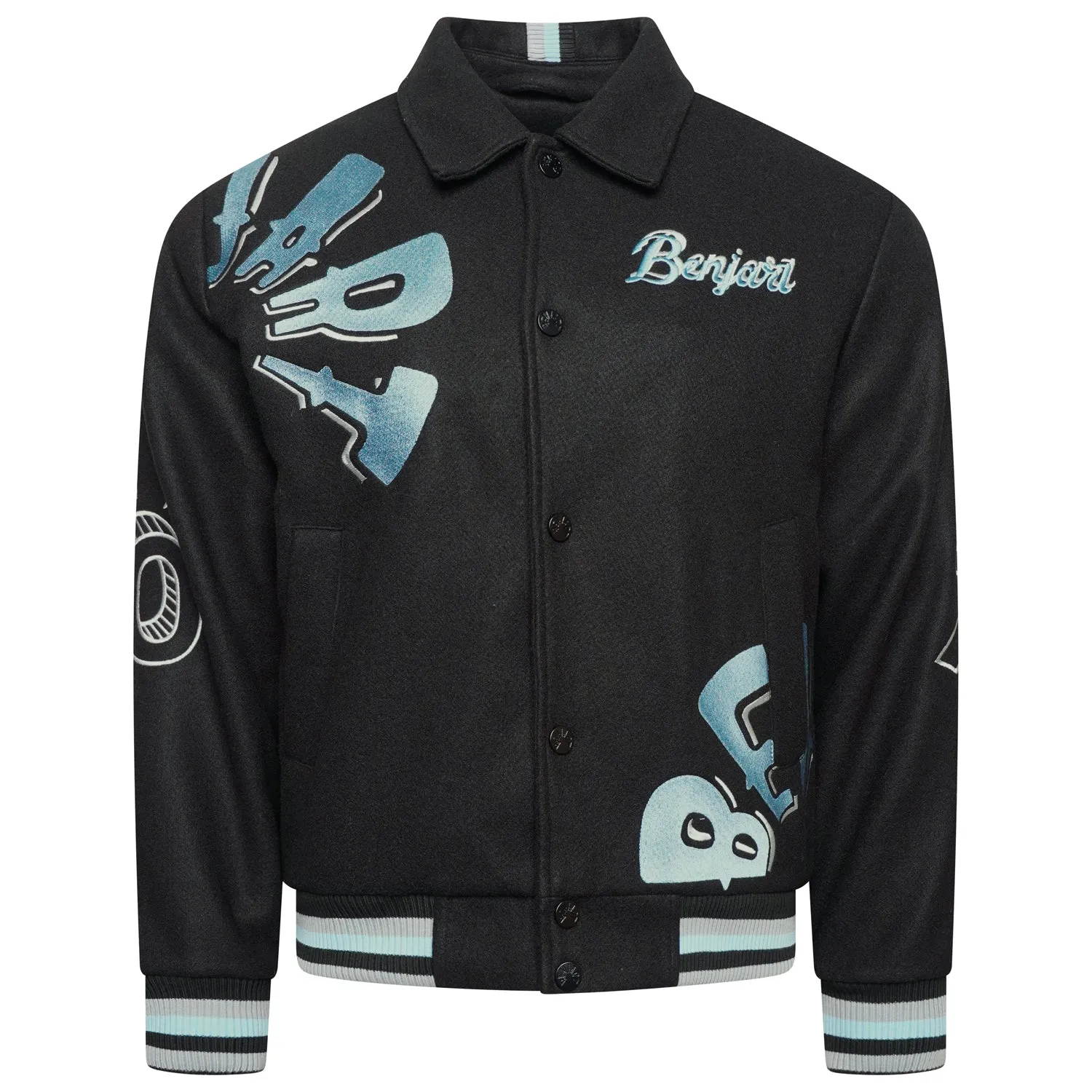 The Pop Art Varsity Jacket - Black