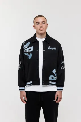 The Pop Art Varsity Jacket - Black