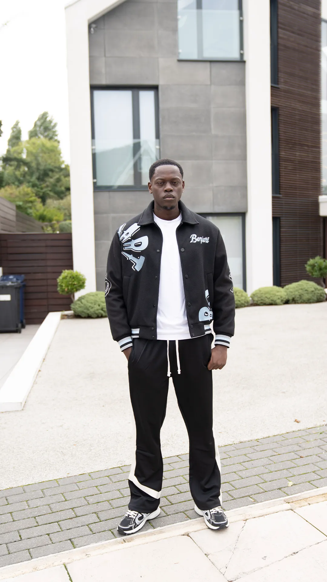 The Pop Art Varsity Jacket - Black