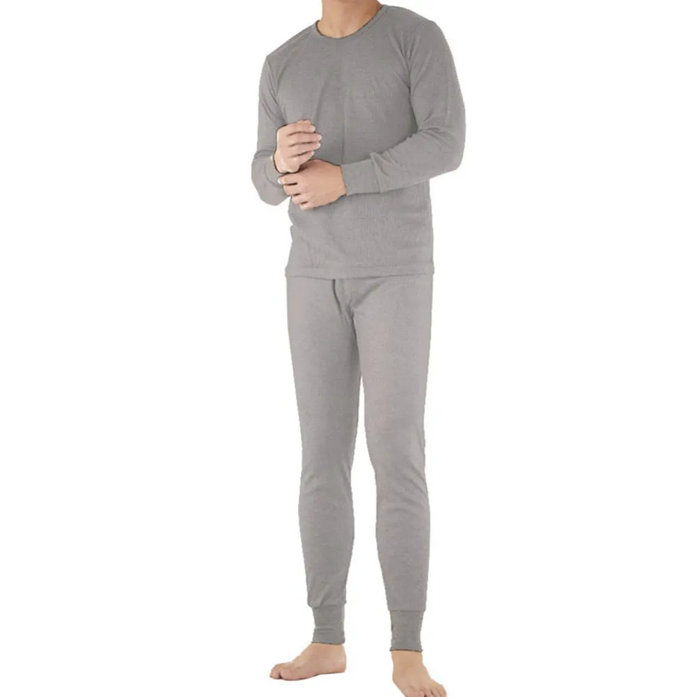 Therma Tek Men's Underwear Waffle Knit Thermal Long Johns 2 PC Top & Bottom Set