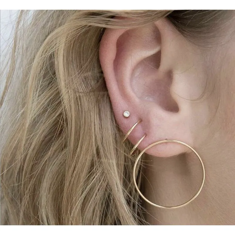 Tommy Circle Earrings - Gold