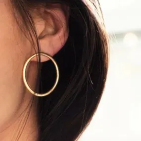 Tommy Circle Earrings - Gold