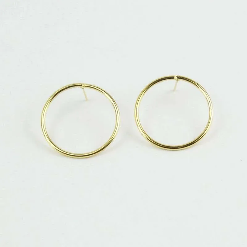 Tommy Circle Earrings - Gold