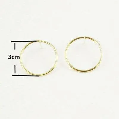 Tommy Circle Earrings - Gold