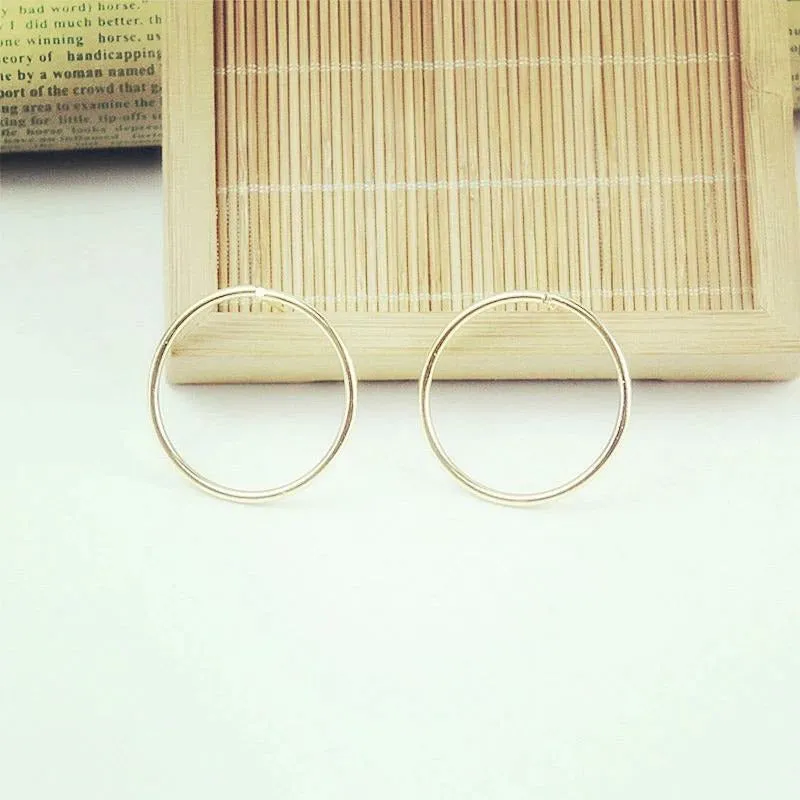 Tommy Circle Earrings - Gold