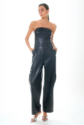 Tube Top Cargo Jumpsuit