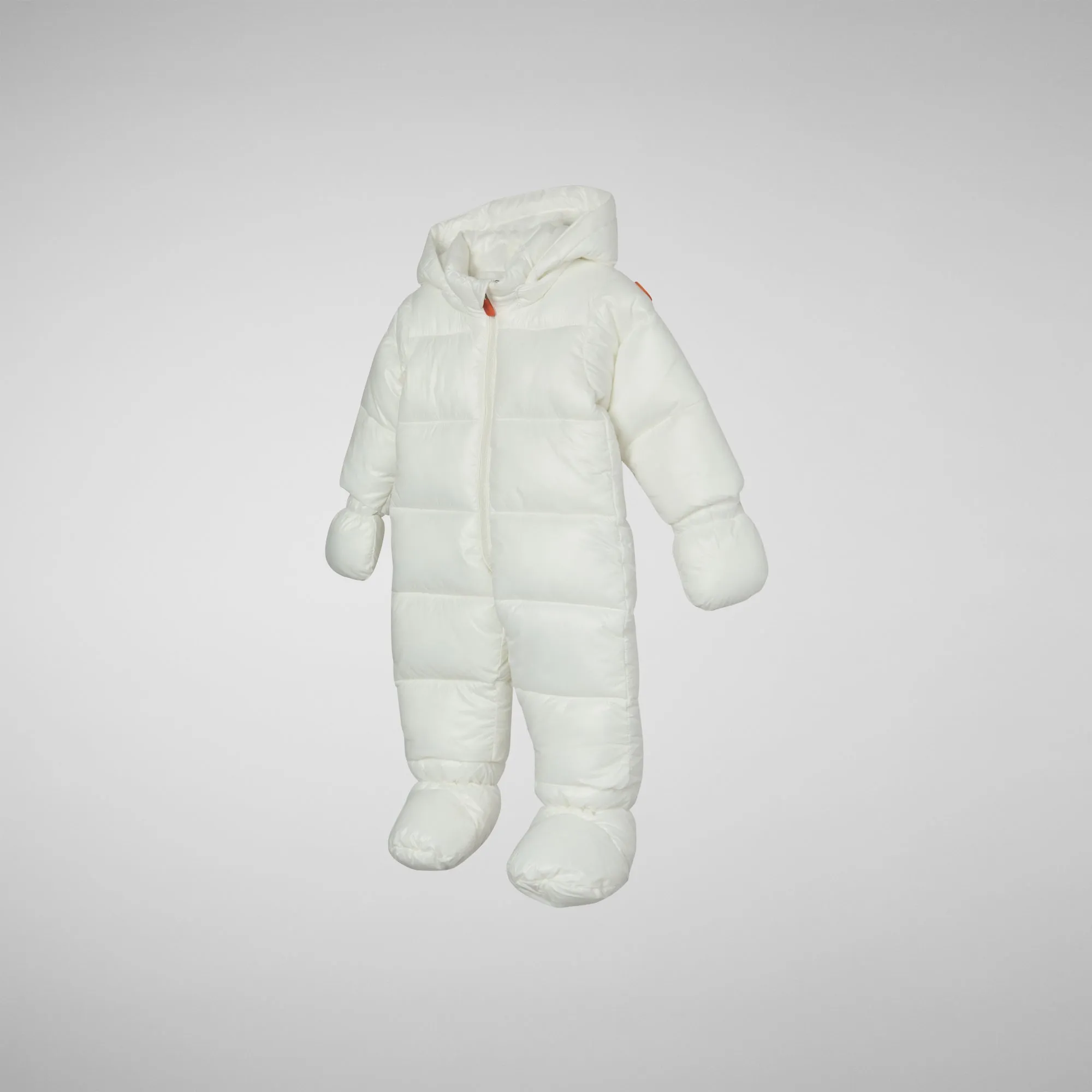 Unisex kids' hooded jumpsuit Shell in off white