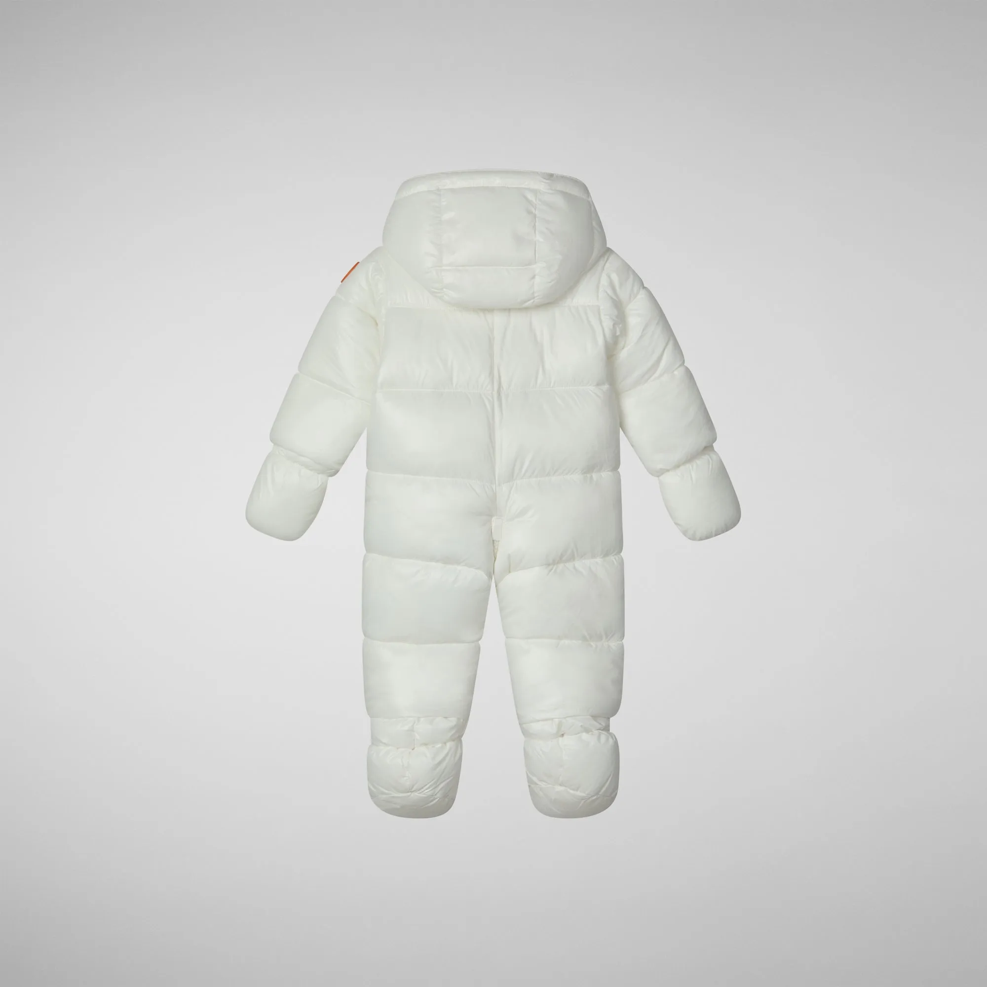 Unisex kids' hooded jumpsuit Shell in off white