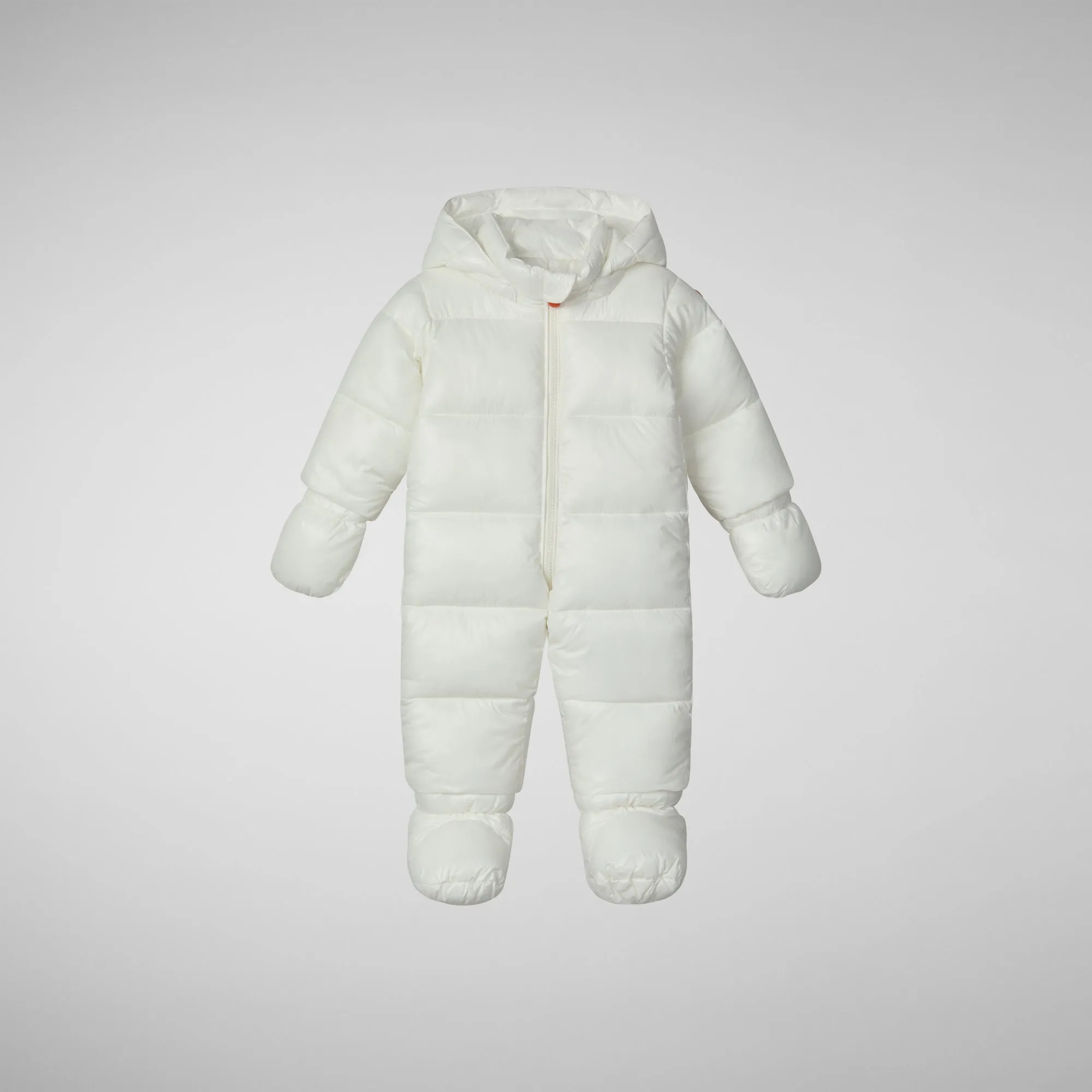 Unisex kids' hooded jumpsuit Shell in off white