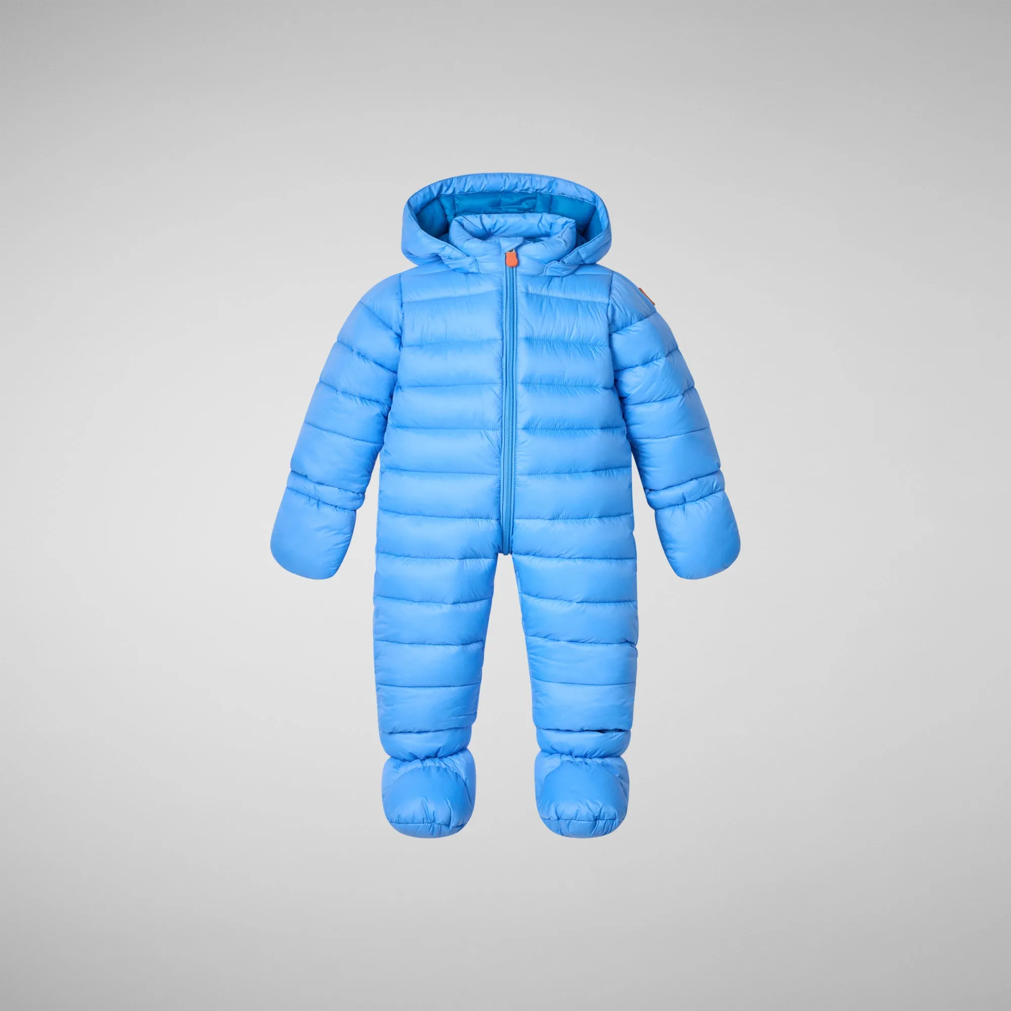 Unisex kids' hooded jumpsuit Storm in cerulean blue