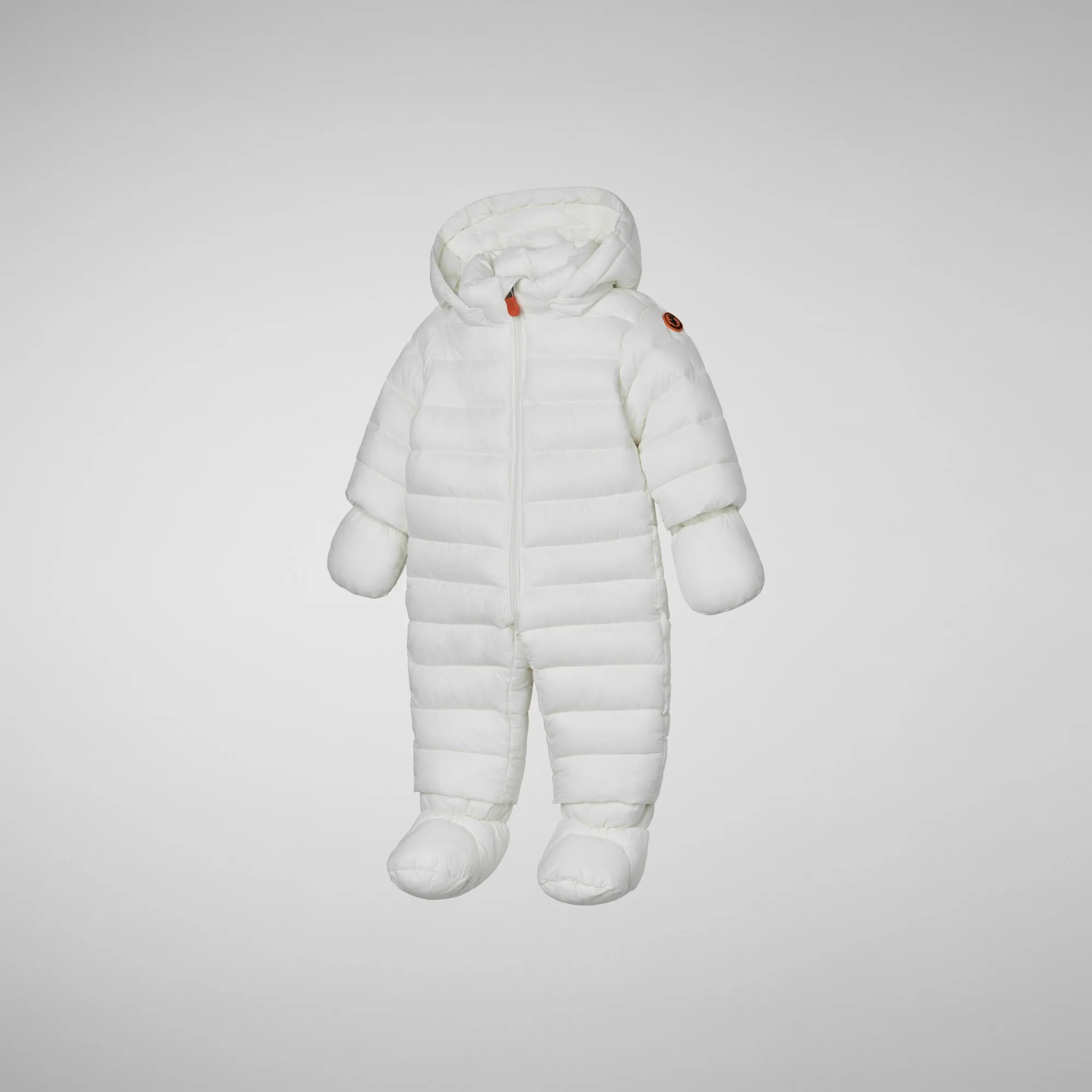 Unisex kids' hooded jumpsuit Storm in off white