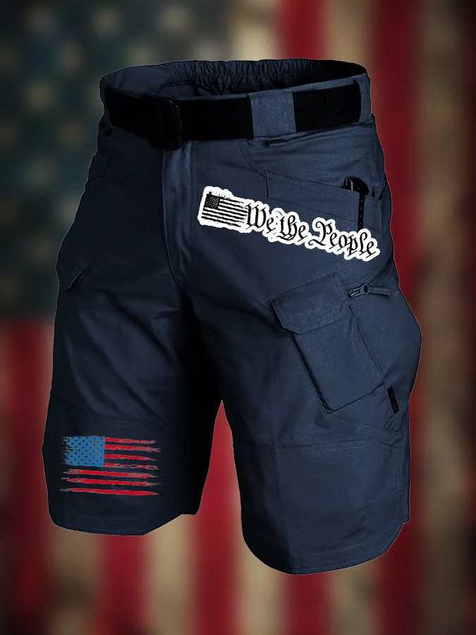 USA FLAG OUTDOOR CARGO WORK CARGO SHORTS