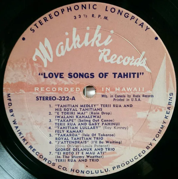 Various - Love Songs Of Tahiti (LP, Comp) (M)