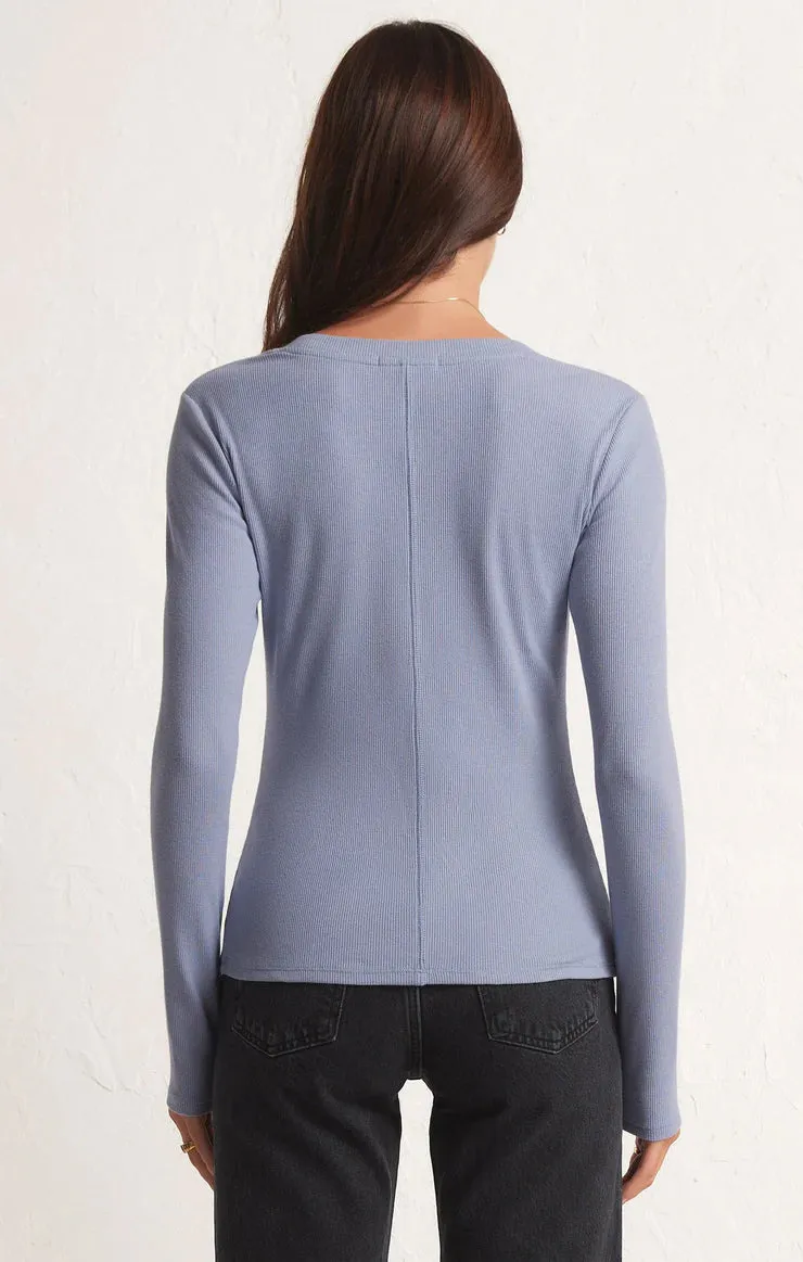 ZSU Sirena Stormy Blue Long Sleeve Tee